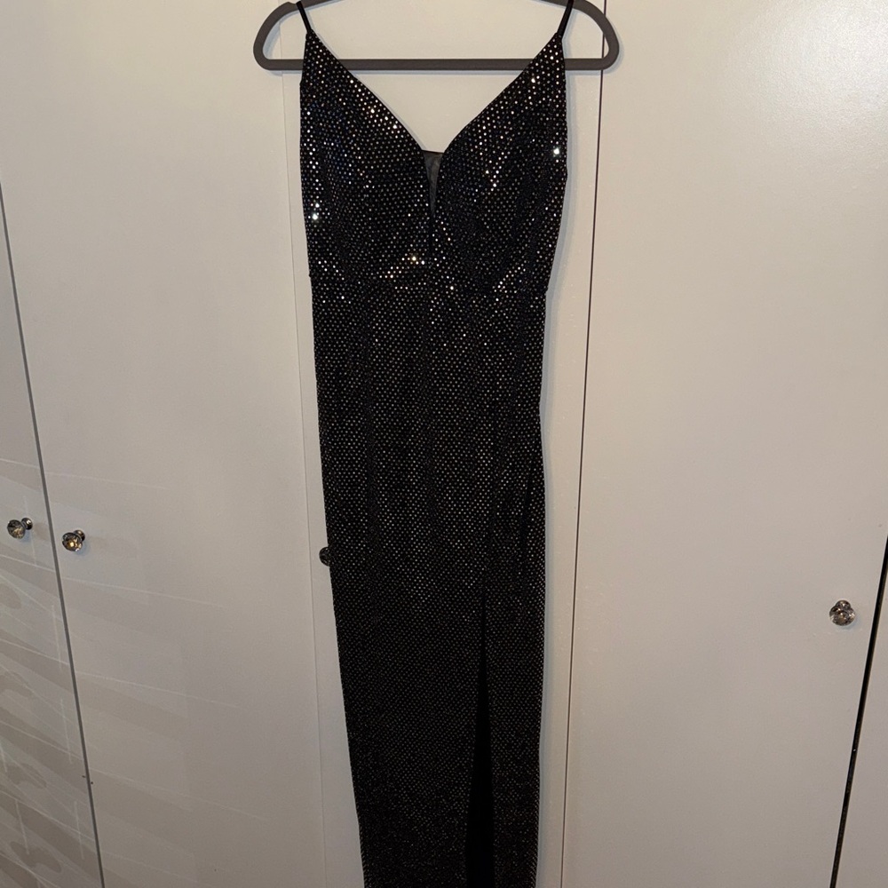 Stunning Black Sequin Maxi Dress